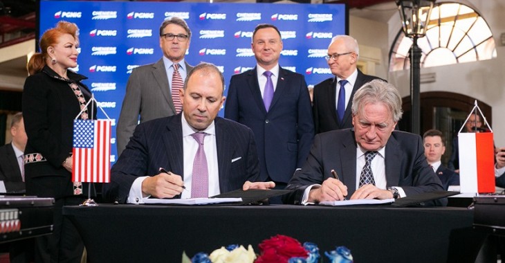 PGNiG: 24-letni kontrakt z Cheniere podpisany – dostawy amerykańskiego LNG do Polski ruszą w 2019 roku