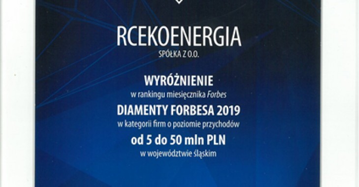 Diament Forbesa dla RCEkoenergii