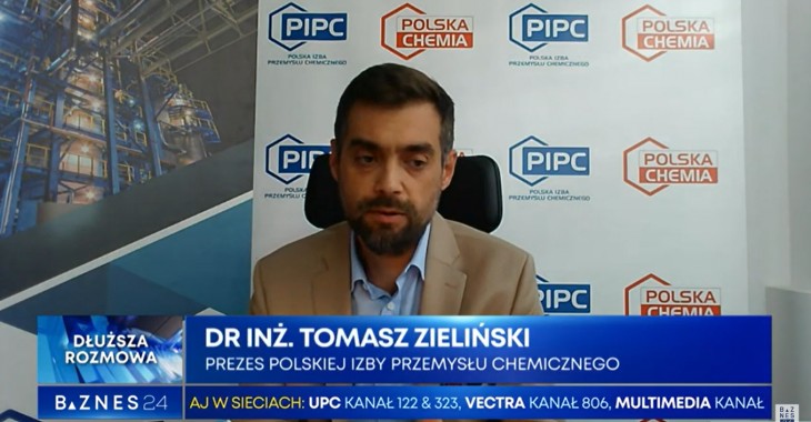 Prezes Zarządu PIPC o sytuacji branży chemicznej w programie Biznes24 TV